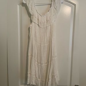 Off the shoulder white dress